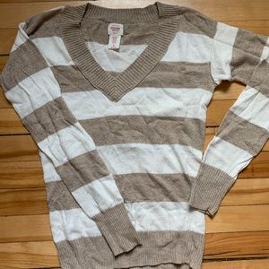 Mossimo Supply Co V Neck Striped Sweater